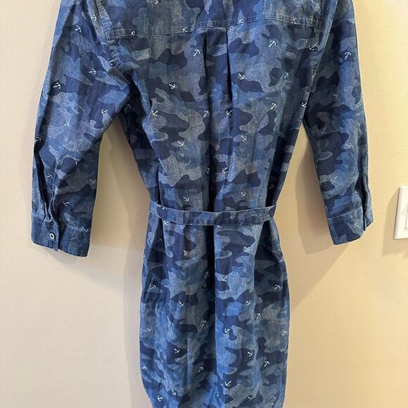 NWT Nautica Camo Anchor Shirt Dress - Picture 5 of 7
